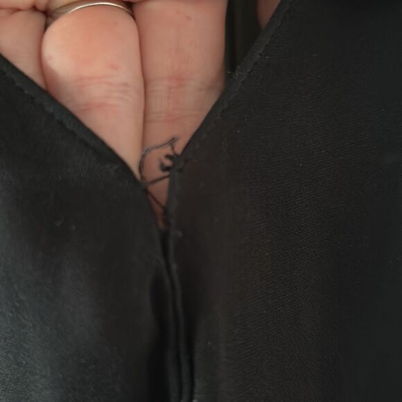 - Derek Lam 10 Crosby silk black high neck keyhole long sleeve blouse 6 - Picture 6 of 11